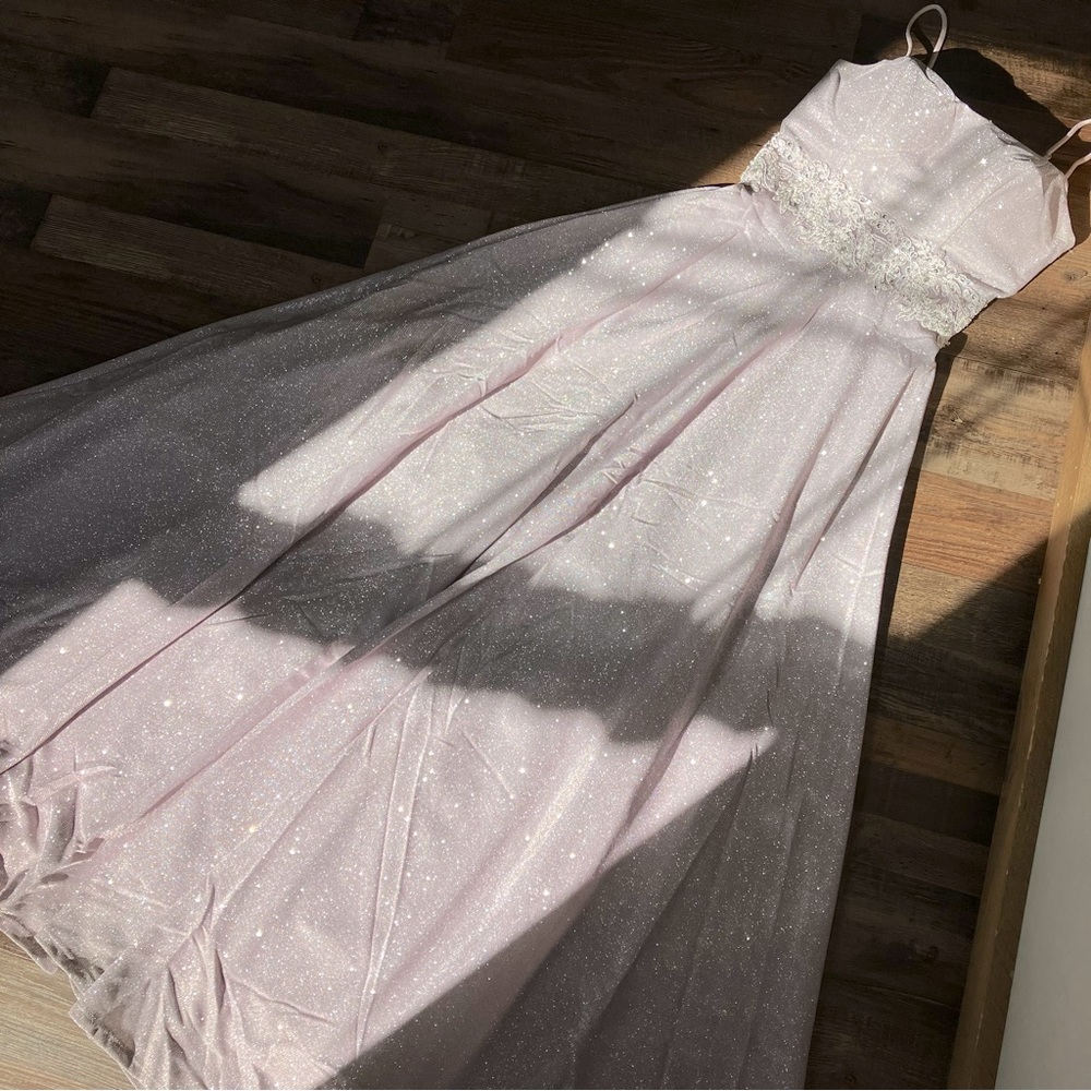 DILLARDS CITY VIBE *lilac shimmering ball gown*